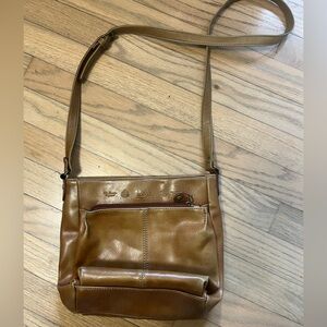 Relic Tan Leather Crossbody Bag